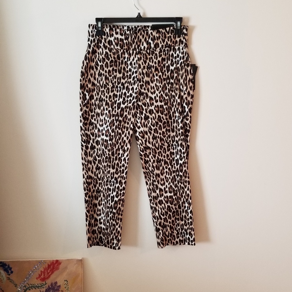 Animal Print Crop Pants
